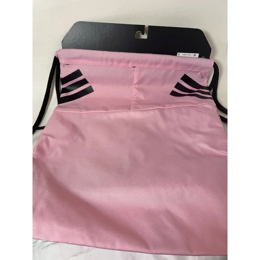 Adidas Stadium Sackpack Drawstring Gym Bag True Pink Black OSFA‎ NEW